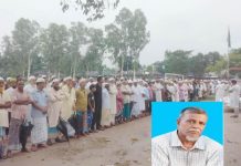 কাউনিয়ায় বিশিষ্ট্য দলিল লেখক আঃ রশিদ এর জানাজা ও দাফন সম্পন্ন