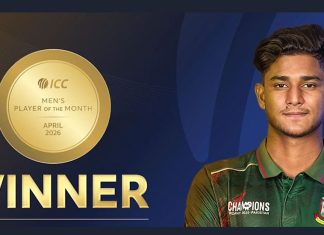 আইসিসির মাসসেরা ক্রিকেটার নাহিদ রানা