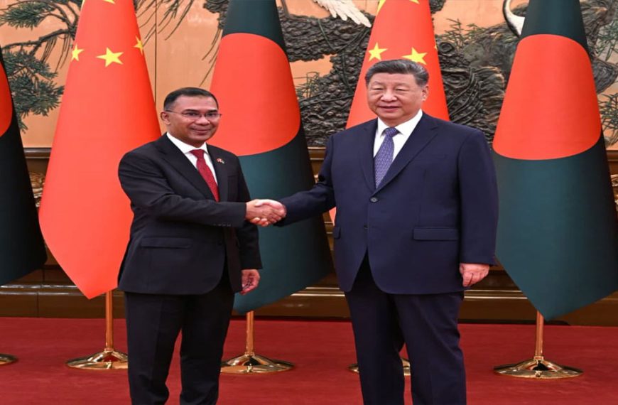 চীনের প্রেসিডেন্টের সঙ্গে প্রধানমন্ত্রী তারেক রহমানের বৈঠক