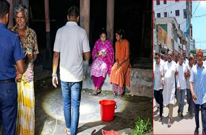 বাগমারায় বিএনপি নেতার বাড়িতে ককটেল হামলা, প্রতিবাদে নেতাকর্মীদের বিক্ষোভ