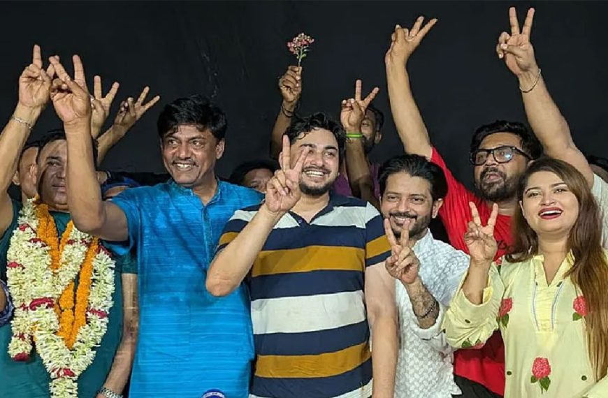 চলচ্চিত্র শিল্পী সমিতির সভাপতি শিবা সানু ও সম্পাদক জয় চৌধুরী