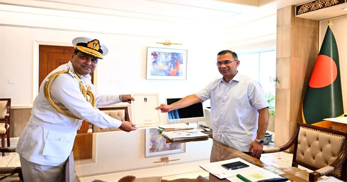 প্রধানমন্ত্রীর সঙ্গে নবনিযুক্ত নৌবাহিনী প্রধানের সাক্ষাৎ, আলোচনায় সামুদ্রিক নিরাপত্তা