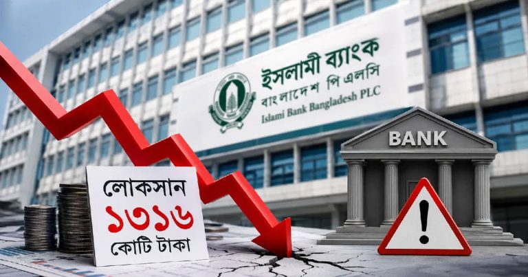 চলতি বছরের প্রথম ছয় মাসে ইসলামী ব্যাংকের ১৩১৬ কোটি টাকা লোকসান