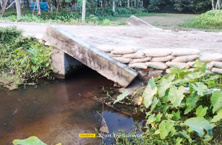 মেরামত হয়নি বক্স-কালভার্ট, কাউনিয়ায় যোগাযোগ ও কৃষিতে ভোগান্তি