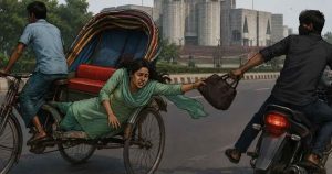 ব্যাগ ধরে ছিনতাইকারীর টান, সংসদ ভবনের সামনে রিকশা&hellip;