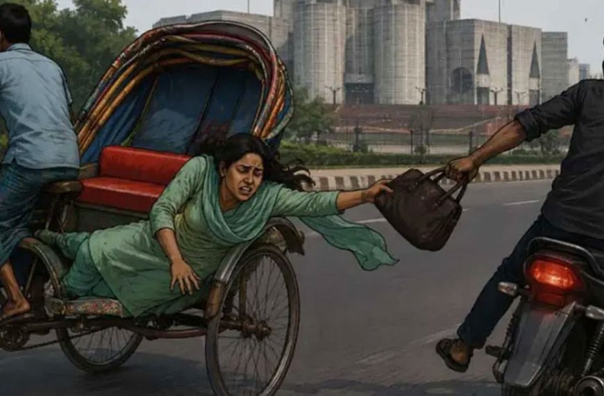 ব্যাগ ধরে ছিনতাইকারীর টান, সংসদ ভবনের সামনে রিকশা থেকে পড়ে প্রাণ গেল শিক্ষিকার