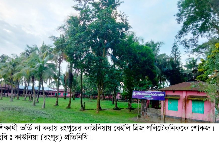 কাউনিয়ার বেইলি ব্রিজ পলিটেকনিককে কারিগরি শিক্ষা বোর্ডের শোকজ