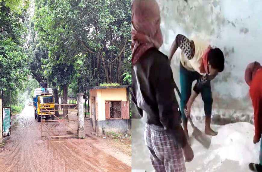 সান্তাহার বাফার গুদামে ময়লা-আবর্জনা সহ সার রিব্যাগিং, সরবরাহে ওজনেও কম