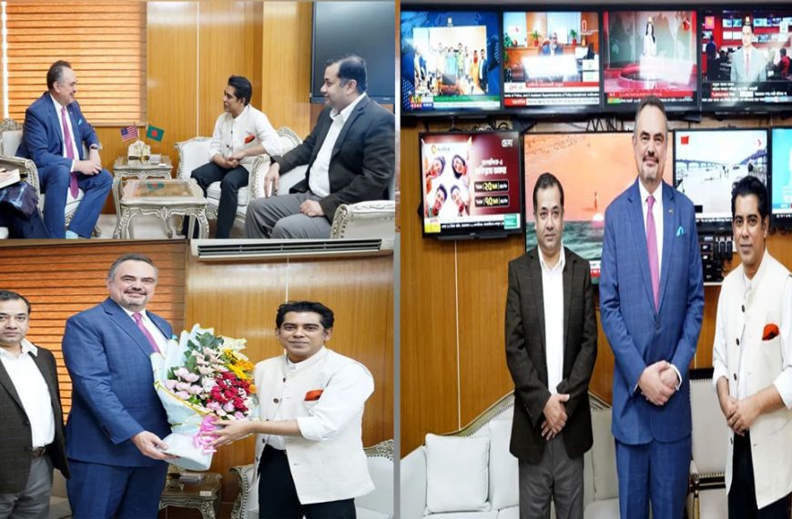 তথ্য ও সম্প্রচার মন্ত্রী-প্রতিমন্ত্রীর সঙ্গে মার্কিন রাষ্ট্রদূত ক্রিস্টেনসেনের বৈঠক