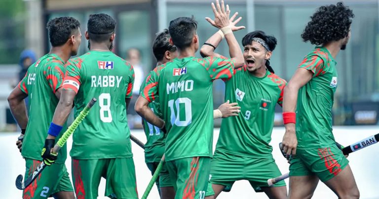 শ্রীলঙ্কাকে হারিয়ে এশিয়ান গেমসে বাংলাদেশ হকির প্রথম জয়