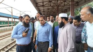 পঞ্চগড় রেলওয়ে স্টেশন পরির্দশনে ডিজি