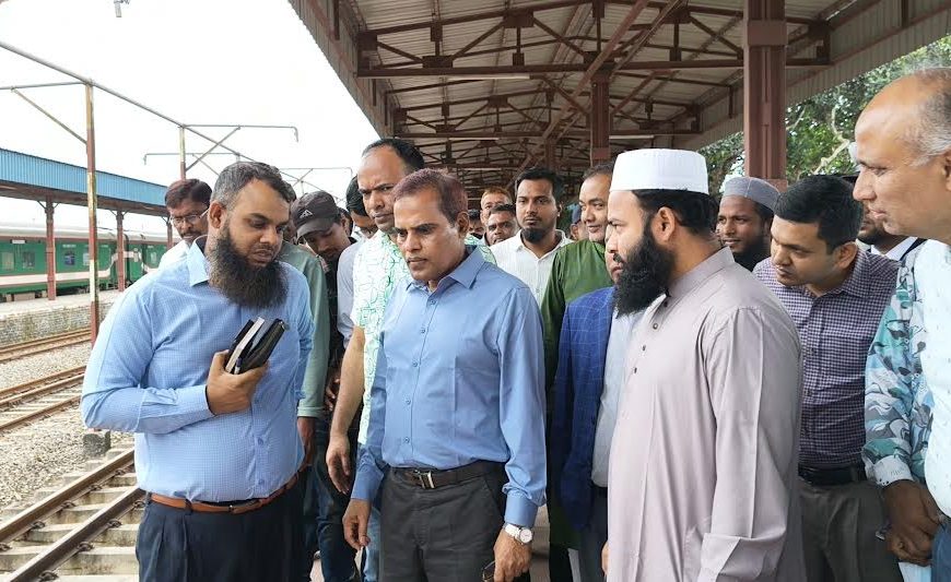 পঞ্চগড় রেলওয়ে স্টেশন পরির্দশনে ডিজি