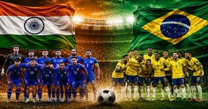 কলকাতায় ঐতিহাসিক ম্যাচ, ভারতের জালে ব্রাজিলের চার গোল