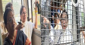 মমতা ব্যানার্জী দিল্লিতে আটক