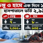 দেশে ডেঙ্গু ও হামে এক দিনে আরও ১৫ জনের মৃত্যু, হাসপাতালে ভর্তি ২,৯৯৭