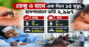 দেশে ডেঙ্গু ও হামে এক দিনে আরও ১৫&hellip;