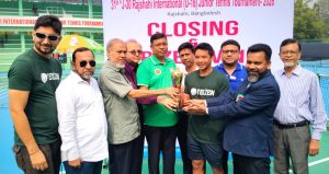রাজশাহীতে আন্তর্জাতিক জুনিয়র টেনিসের পর্দা নামল