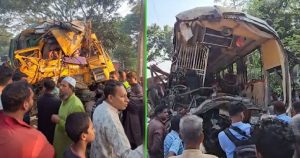 নাটোরে বাস-বালুবোঝাই ট্রাক সংঘর্ষে নিহতের সংখ্যা বেড়ে ১৪,&hellip;
