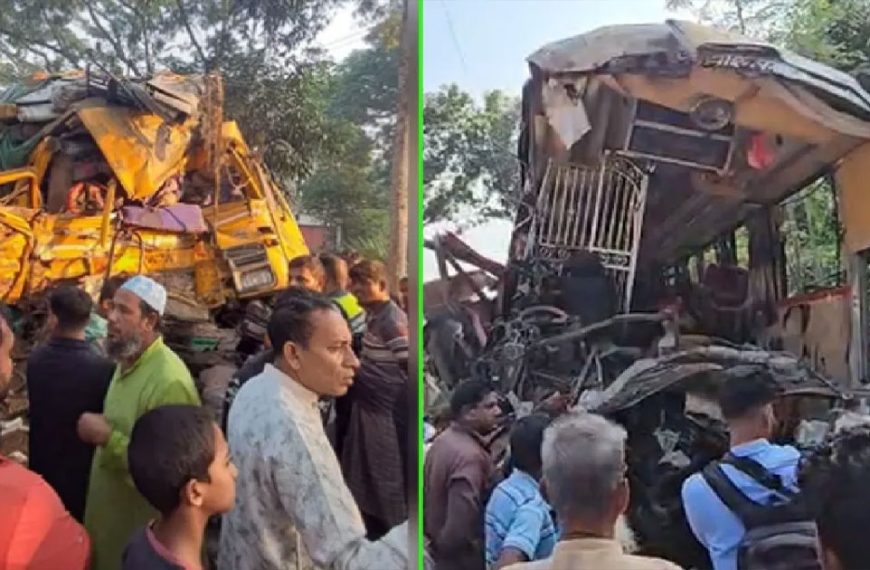 নাটোরে বাস-বালুবোঝাই ট্রাক সংঘর্ষে নিহতের সংখ্যা বেড়ে ১৪,&hellip;