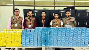 শাহজালালে ৩ যাত্রীর ব্যাগে মিলল ৬৩১ কার্টন সিগারেট