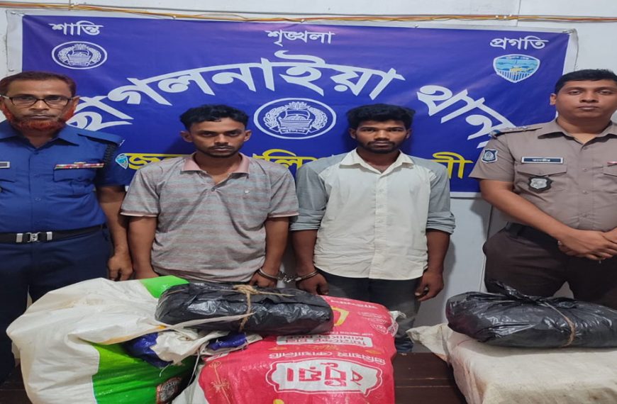ছাগলনাইয়ায় ৩০ কেজি গাঁজাসহ দুইজন আটক